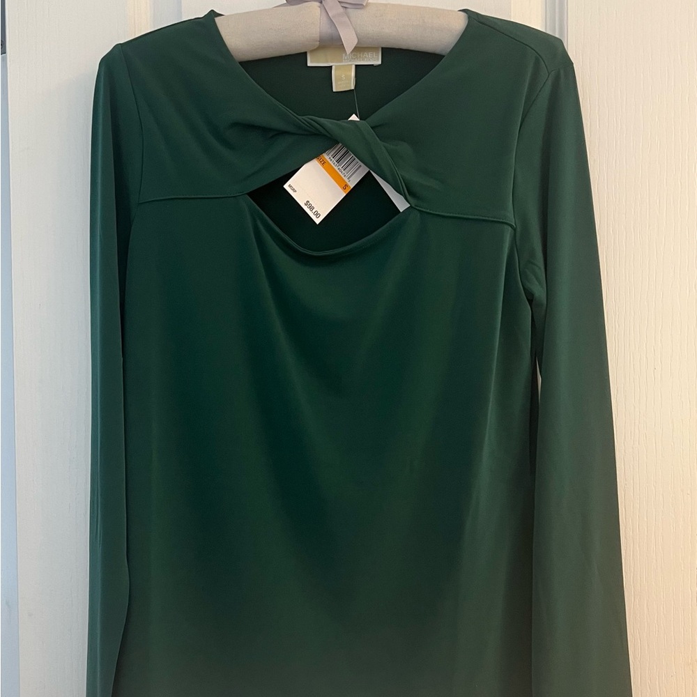 Micheal Kors Green Long Sleeve Top
